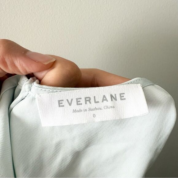 Everlane Japanese GoWeave Zip Back Top Mint 0 - Picture 3 of 5